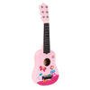 Bērnu koka ģitāra, metāla stīgas, rozā ECOTOYS
