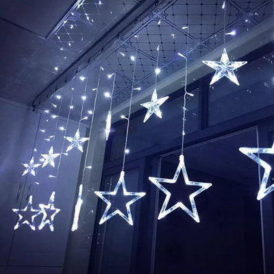 Zvaigžņu gaismas, Ziemassvētku gaismiņas, piekaramās lāstekas, aizkars 4m 138 LED