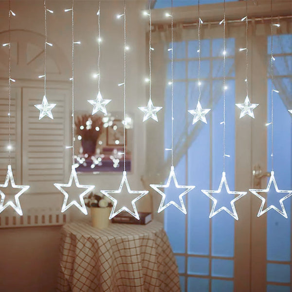 Zvaigžņu gaismas, Ziemassvētku gaismiņas, piekaramās lāstekas, aizkars 4m 138 LED