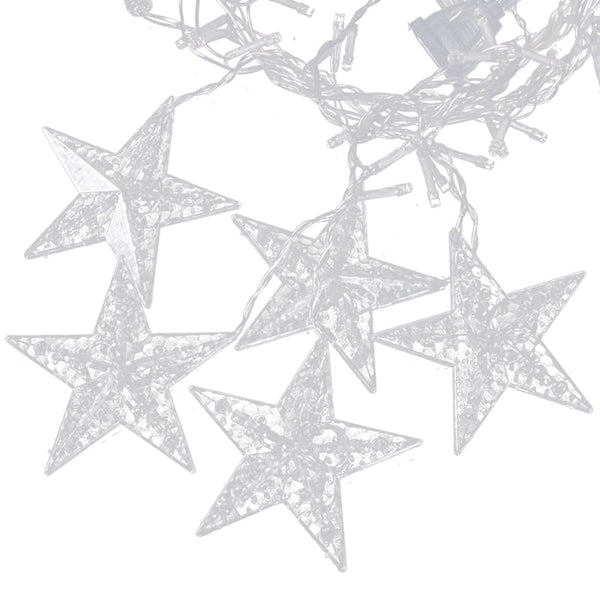Ziemassvētku gaismas aizkars 138LED SNOWFLAKE MULTICOLOUR