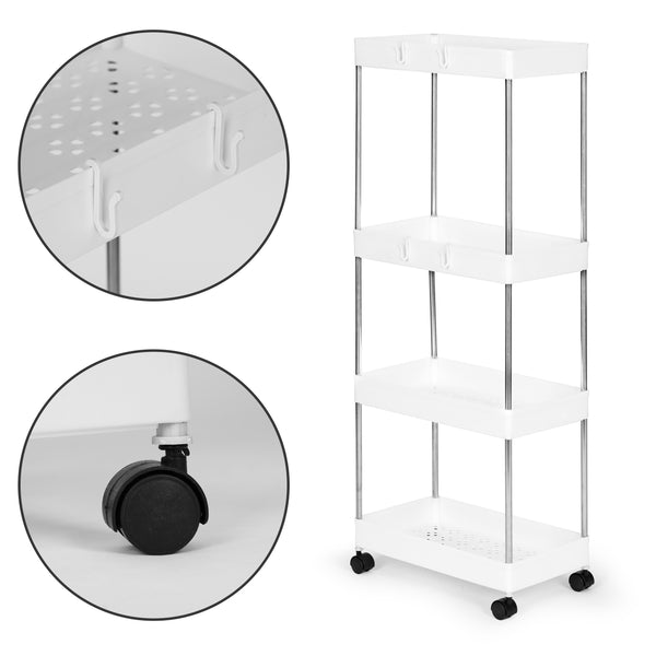 Plastmasas vannas istabas plauktu statīvs READY