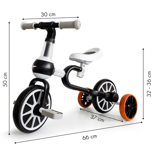 Velosipēds 4in1 pedāļiem DRIVE BLACK