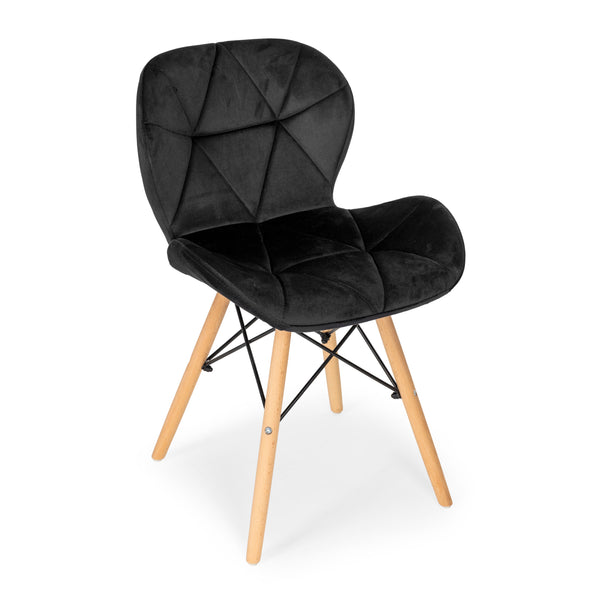 Virtuves krēsli SAMT LINE Black ( 4 gab)