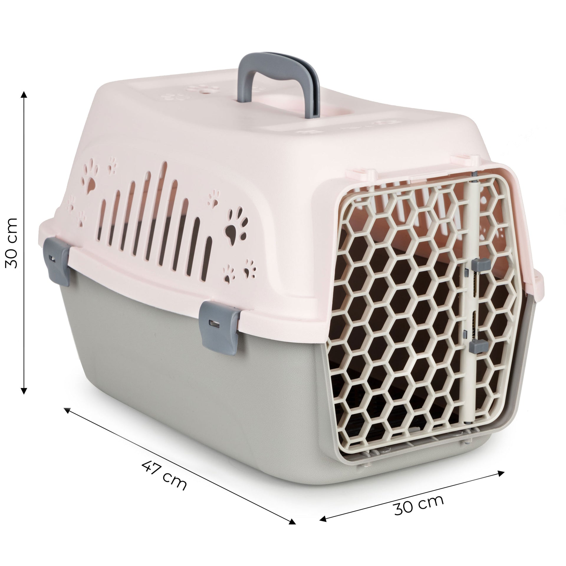 Dzīvnieku būris transportam CARRY pink