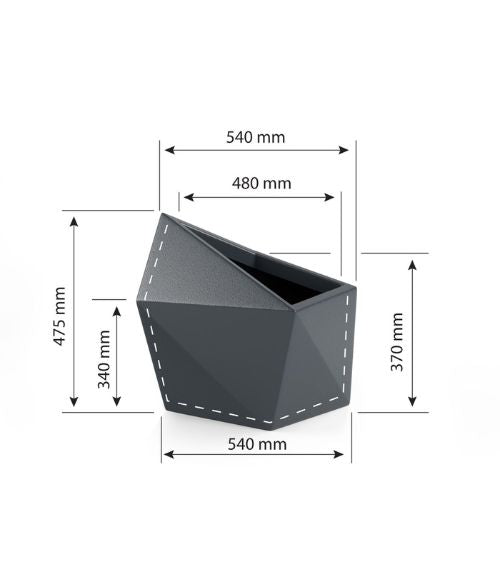 Āra puķu pods MONUMO ASTRO Balts