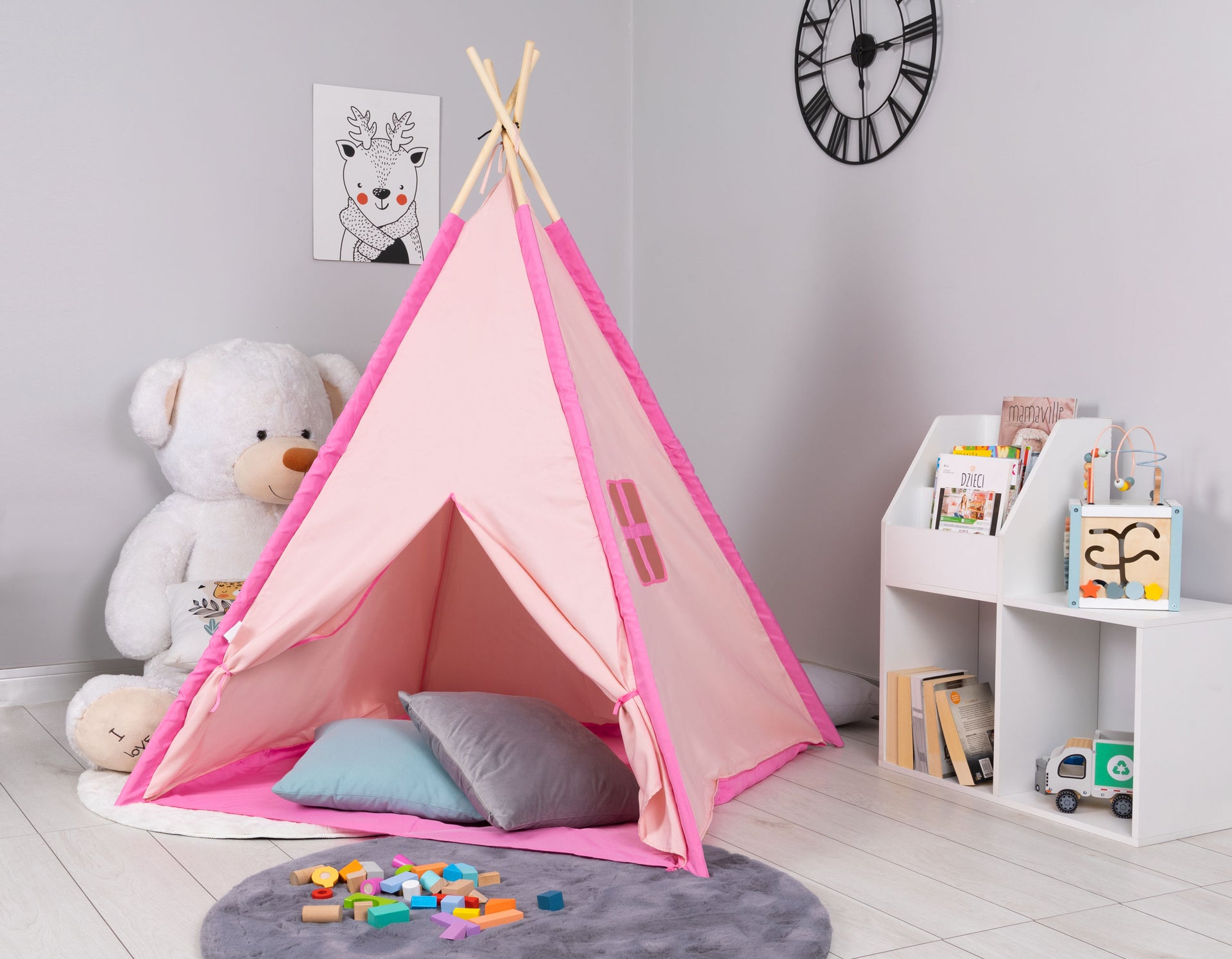 Teepee telts rozā WIGWAM PINK