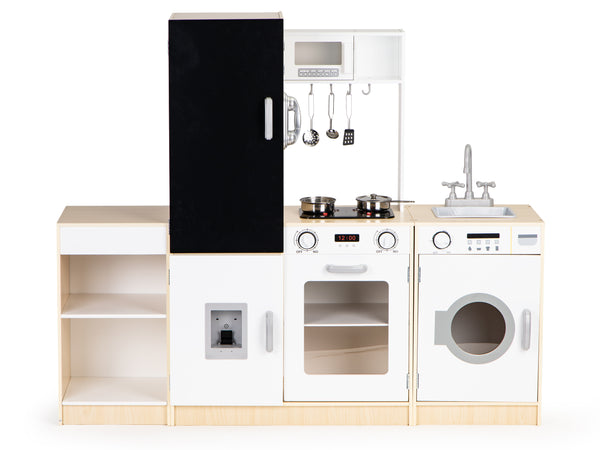 Koka virtuve bērniem KITCHEN XXL + LED