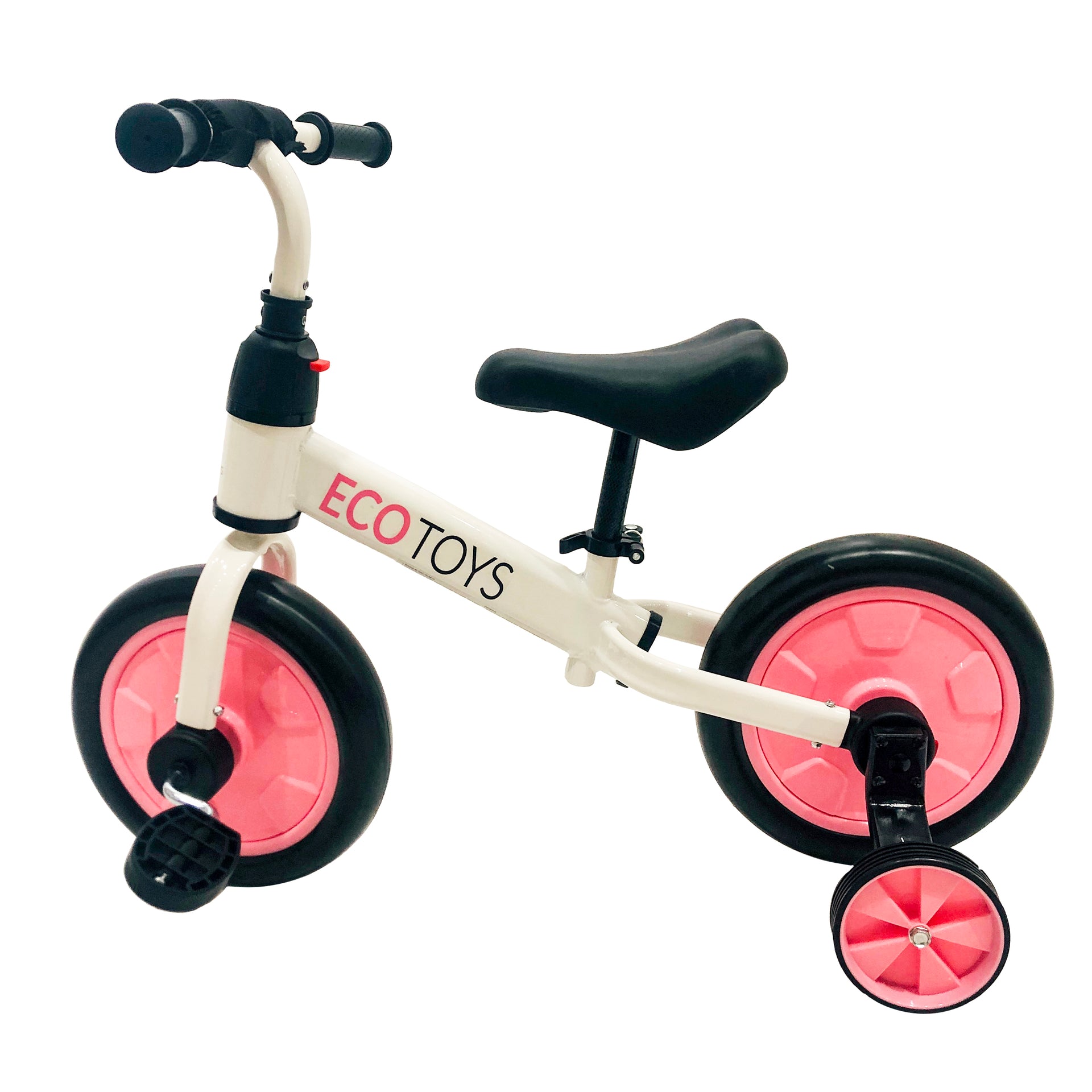 Balansa velosipēds ar pedāļiem - apmācība 3in1 Ecotoys pink