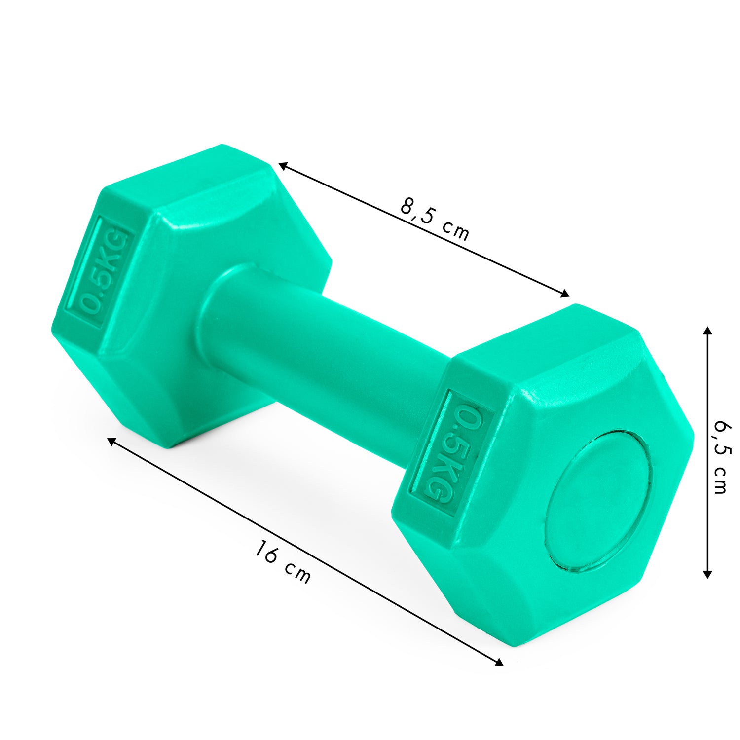 Fitnesa hanteles komplekts hanteles svars Zaļš 2x 0,5 kg