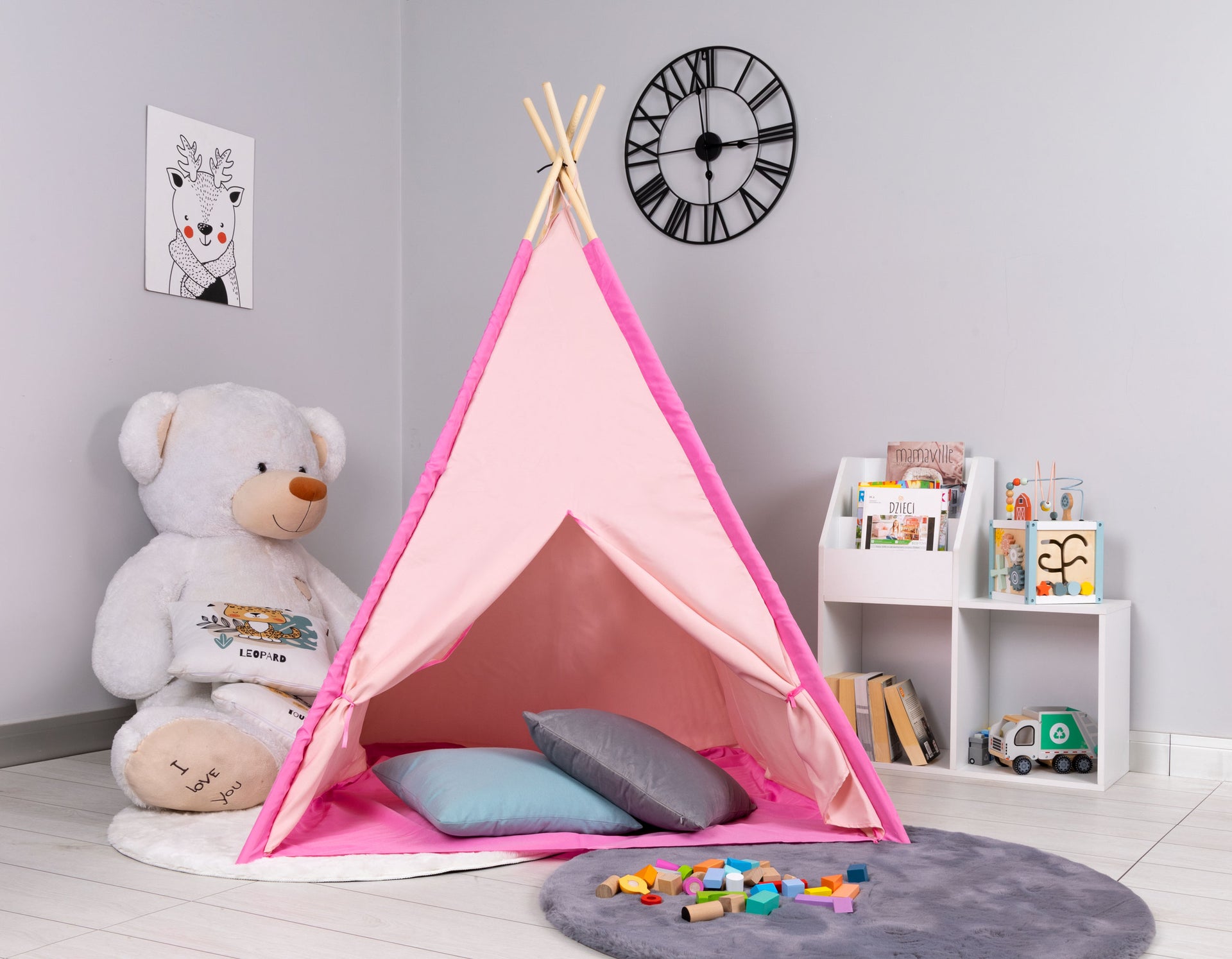 Teepee telts rozā WIGWAM PINK