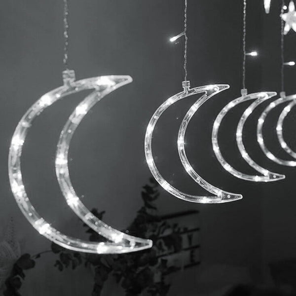 Ziemassvētku gaismiņas 96LED MOON WHITE