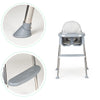 Bērnu augstās barošanas krēsls 2in1 ar paplāti un jostām grey