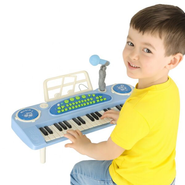 Keyboard-dla-dzieci-pianinko-interaktywne-organki-37-klawiszy-mikrofon-statyw-niebieskie-173067 Keyboard-dla-dzieci-pianinko-interaktywne-organki-37-klawiszy-mikrofon-statyw-niebieskie-173067
