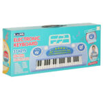 Keyboard-dla-dzieci-pianinko-interaktywne-organki-37-klawiszy-mikrofon-statyw-niebieskie-173069