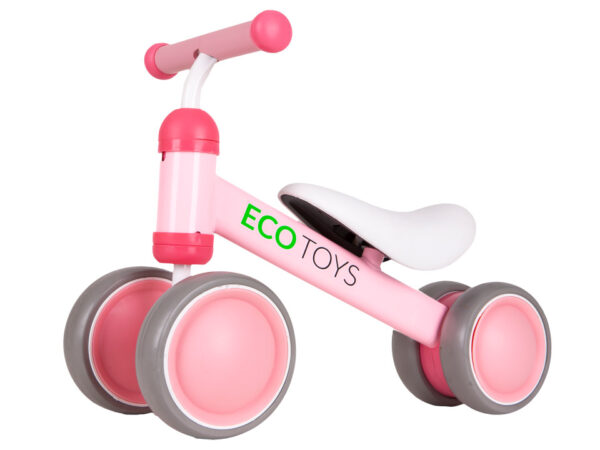 Līdzsvara velosipēds, trenažieris, mini velosipēds bērniem, rozā ECOTOYS