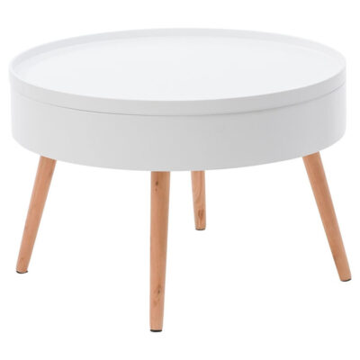 Round coffee table with storage, 60 cm