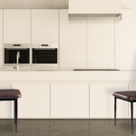 White kitchen interior with island