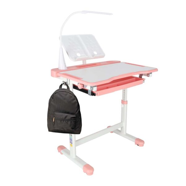 Biurko-dzieciece-szkolne-regulowane-krzeslo-lampka-LED-USB-rozowe-175619 Biurko-dzieciece-szkolne-regulowane-krzeslo-lampka-LED-USB-rozowe-175619