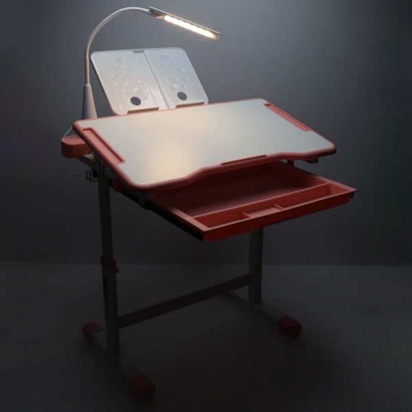 Biurko-dzieciece-szkolne-regulowane-krzeslo-lampka-LED-USB-rozowe-175620 Biurko-dzieciece-szkolne-regulowane-krzeslo-lampka-LED-USB-rozowe-175620