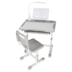 Biurko-dzieciece-szkolne-regulowane-krzeslo-lampka-LED-USB-szare-175578