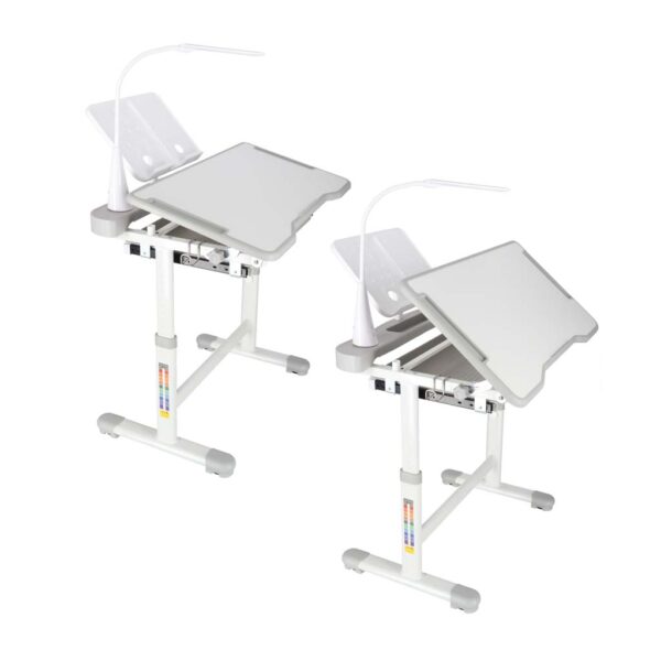 Biurko-dzieciece-szkolne-regulowane-krzeslo-lampka-LED-USB-szare-175583 Biurko-dzieciece-szkolne-regulowane-krzeslo-lampka-LED-USB-szare-175583