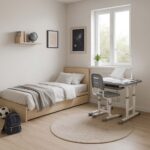 Biurko-dzieciece-szkolne-regulowane-krzeslo-lampka-LED-USB-szare-175588