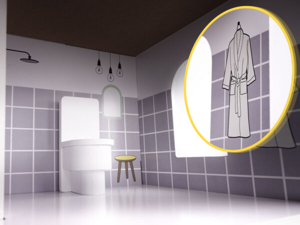 KX6278 Domek dla lalek MDF z akcesoriami 70cm LED szary 7 KX6278 Domek dla lalek MDF z akcesoriami 70cm LED szary 7