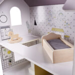 KX6278 Domek dla lalek MDF z akcesoriami 70cm LED szary 11