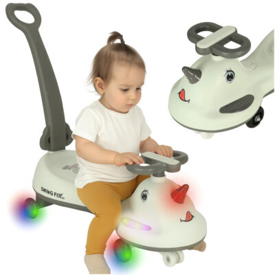 LED Swing FIX S1 gravitācijas skrejritenis ar rokturi pelēks max 65kg