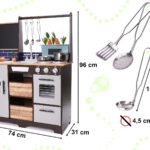 KX6286 Kuchnia drewniana MDF z akcesoriami LOFT 96cm 3