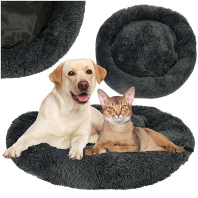 Dog bed cat bed playpen 100cm dark grey