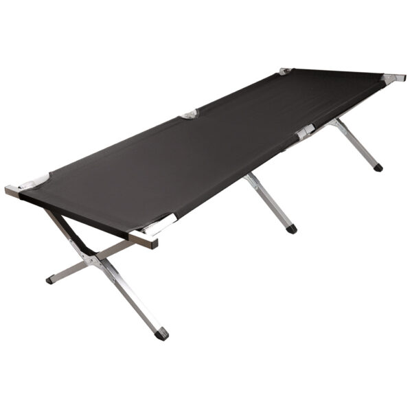 KX4833_3 Łóżko polowe składane turystyczne kanadyjka czarne KX4833_3 Łóżko polowe składane turystyczne kanadyjka czarne