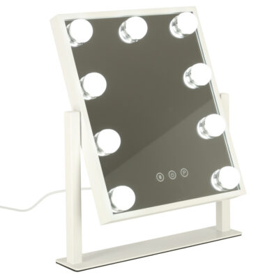 Cosmetic makeup mirror illuminated 9 LED Hollywood with 9 USB bulbs 25 x 30 cm