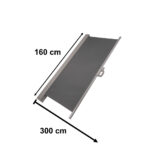 KX3218 Markiza boczna tarasowa LUARO parawan zwijana 160 x 300 c