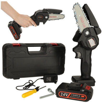 USB handheld chainsaw in carrying case