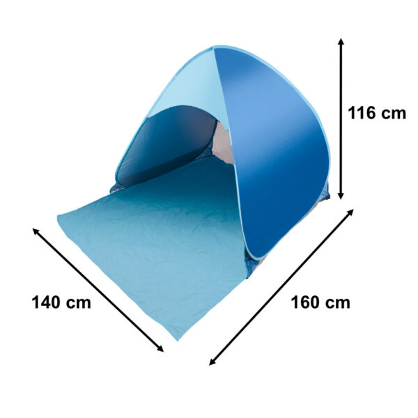 KX3266 Namiot plażowy ogrodowy samorozkładający niebieski 3 KX3266 Namiot plażowy ogrodowy samorozkładający niebieski 3