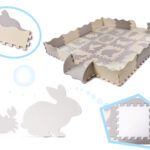 KX6269 Puzzle piankowe mata kojec dla dzieci 36el szaro-ecru 2