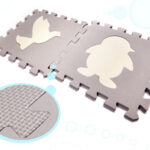 KX6269 Puzzle piankowe mata kojec dla dzieci 36el szaro-ecru 4