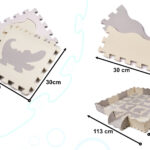 KX6269 Puzzle piankowe mata kojec dla dzieci 36el szaro-ecru 3