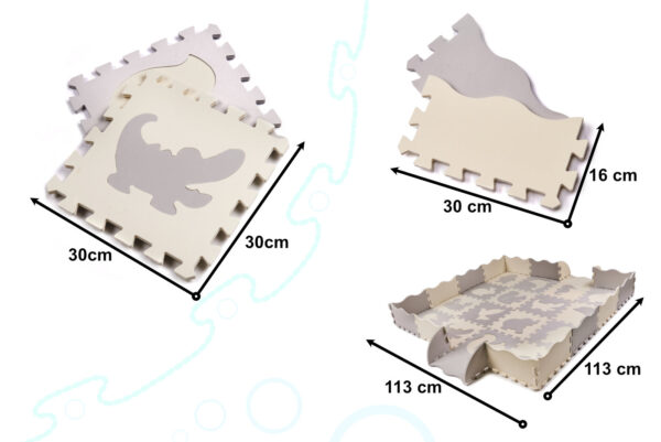 KX6269 Puzzle piankowe mata kojec dla dzieci 36el szaro-ecru 3 KX6269 Puzzle piankowe mata kojec dla dzieci 36el szaro-ecru 3