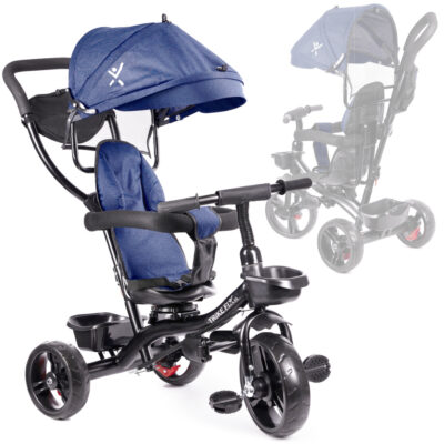Trike Fix Lite tricycle stroller bicycle 3in1 swivel 360 free wheel navy blue