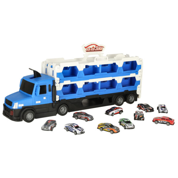 TIR-Laweta-samochod-transporter-pojazd-skladany-XXL-10-autek-niebieski-156307 TIR-Laweta-samochod-transporter-pojazd-skladany-XXL-10-autek-niebieski-156307