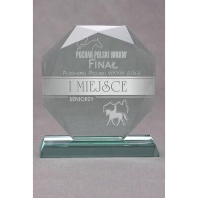 Стеклянный кубок с гравировкой и футляром