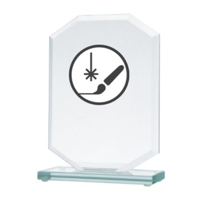 Стеклянный кубок с гравировкой + заливка краской