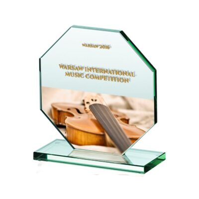 Стеклянный кубок LuxorJet с цветной печатью, выгравированный и заполненный чернилами