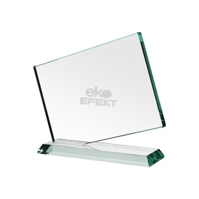 3D engraved glass trophy