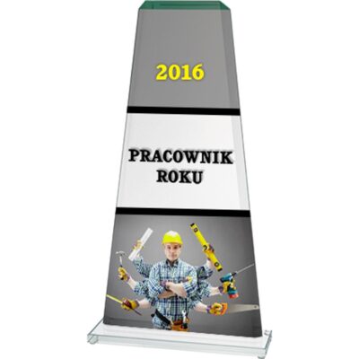 Стеклянный кубок с цветной печатью, гравировкой и заливкой краски LuxorJet