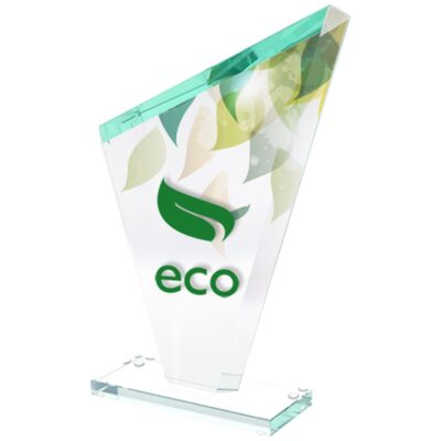 Стеклянный кубок с цветной печатью, гравировкой и заливкой краски LuxorJet