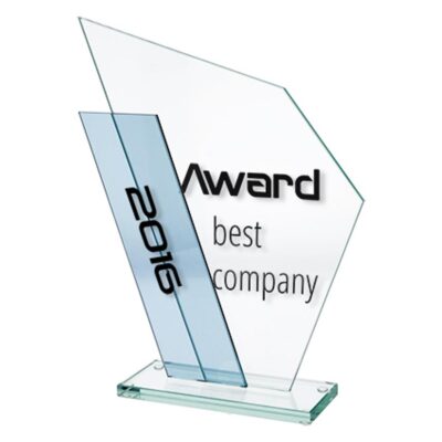 Стеклянный кубок с гравировкой + заливка краской