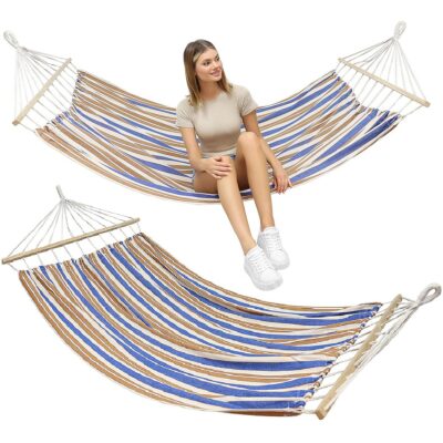 2 PERSON GARDEN HAMMOCK 200X150CM WITH ROD 1052717